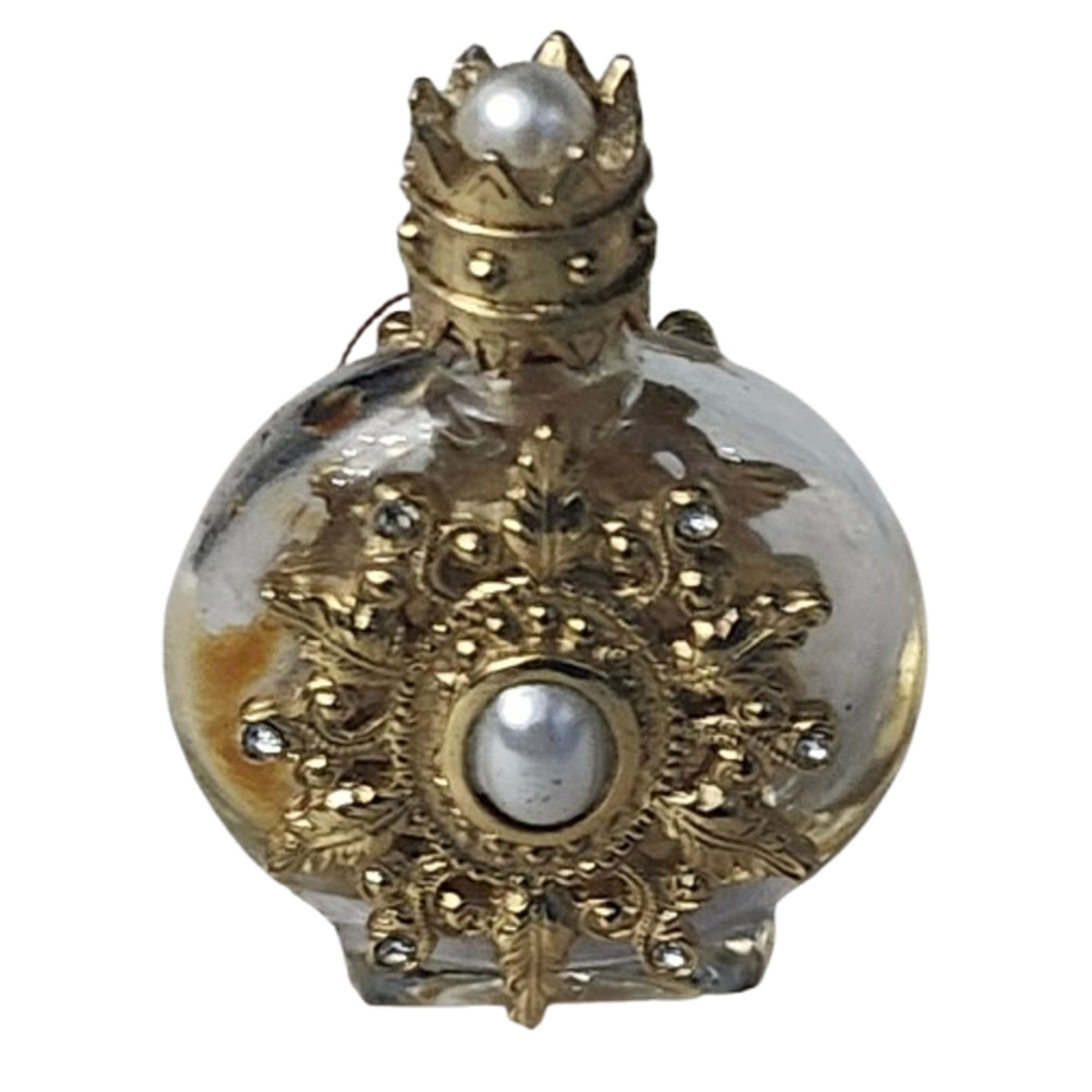 Vtg French Faux Pearl Mini Miniature Perfume Bottle